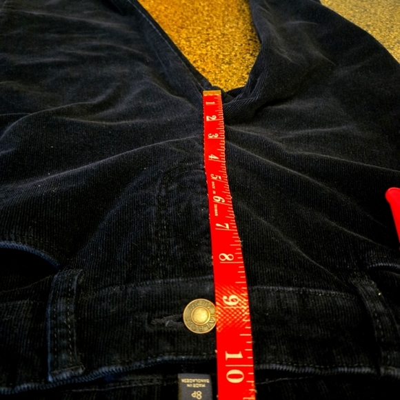 Talbots Corduroy Classic Indigo Blue Straight Leg Jeans 5 pocket Women size 8P - Picture 9 of 11